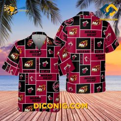NBA Miami Heat Hawaiian Shirt Custom Retro Blocks