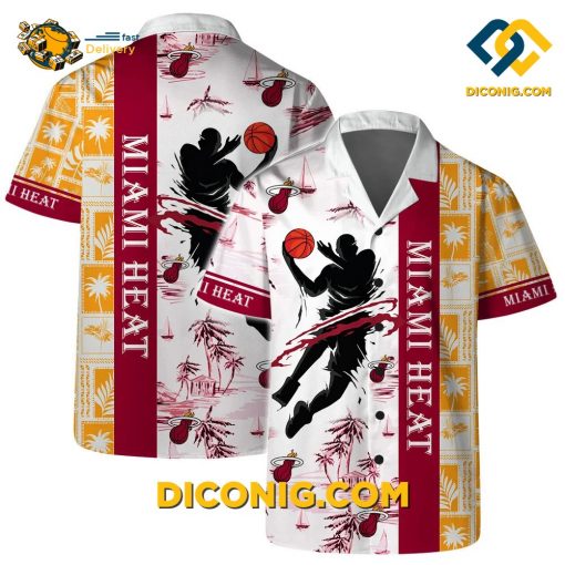 NBA Miami Heat Hawaiian Shirt Custom Slam Dunk