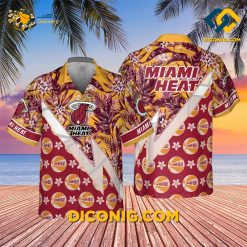 NBA Miami Heat Hawaiian Shirt Custom Tropical Energy
