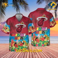 NBA Miami Heat Hawaiian Shirt Custom Tropical Paradise