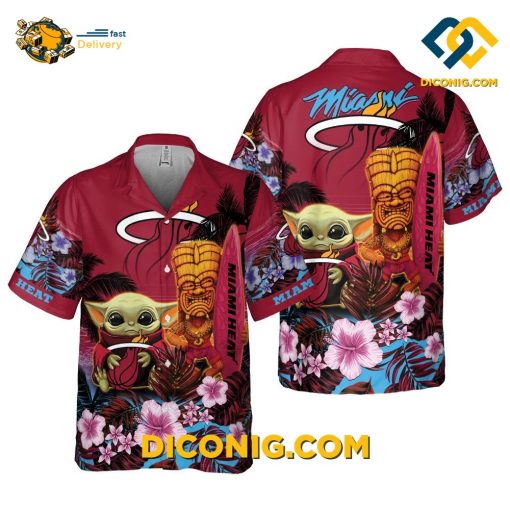 NBA Miami Heat Hawaiian Shirt Custom Tropical Tiki