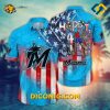 MLB Miami Marlins Hawaiian Shirt Custom 4th of July Celebration