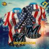MLB Miami Marlins Hawaiian Shirt Custom American Pride