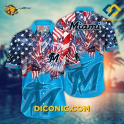 miami marlins hawaiian shirt fireworks celebration