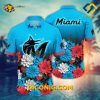 MLB Miami Marlins Hawaiian Shirt Custom Floral Fade