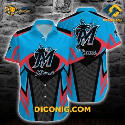 miami marlins hawaiian shirt thunder strike