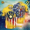 MLB Milwaukee Brewers Hawaiian Shirt Custom 4th of July Celebration