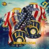 MLB Milwaukee Brewers Hawaiian Shirt Custom American Pride