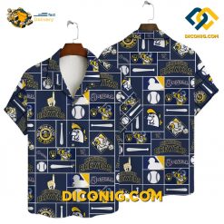 milwaukee brewers hawaiian shirt baseball icons
