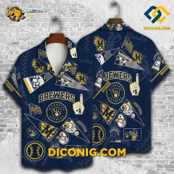 milwaukee brewers hawaiian shirt fan spirit collage