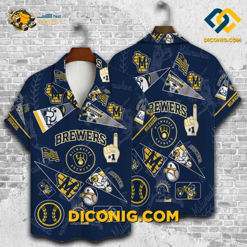 MLB Milwaukee Brewers Hawaiian Shirt Custom Fan Spirit Collage