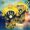 MLB Milwaukee Brewers Hawaiian Shirt Custom Floral Emblem