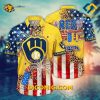 MLB Milwaukee Brewers Hawaiian Shirt Custom Red, White & Wild