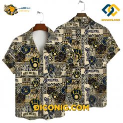 MLB Milwaukee Brewers Hawaiian Shirt Custom Tribal Patchwork