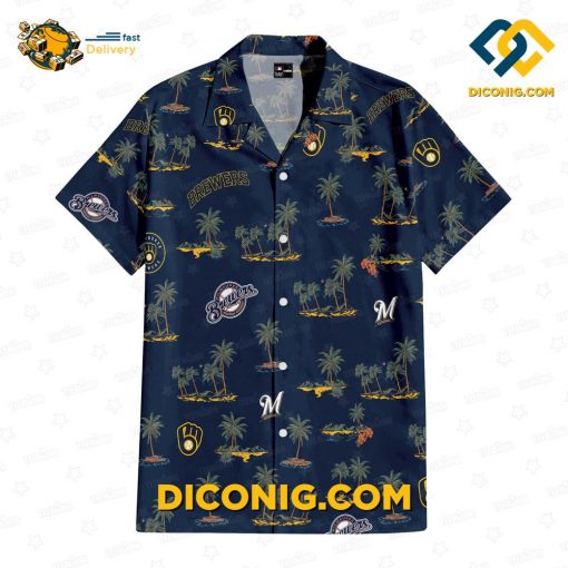 MLB Milwaukee Brewers Hawaiian Shirt Custom Victory Blend