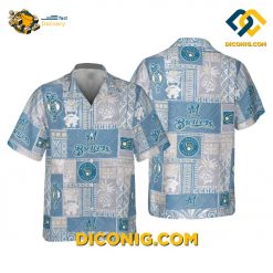 MLB Milwaukee Brewers Hawaiian Shirt Custom Vintage Blue Patch