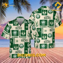 NBA Milwaukee Bucks Hawaiian Shirt Custom Iconic Logo