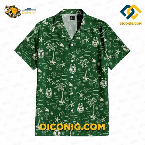 NBA Milwaukee Bucks Hawaiian Shirt Custom Tropical Breeze