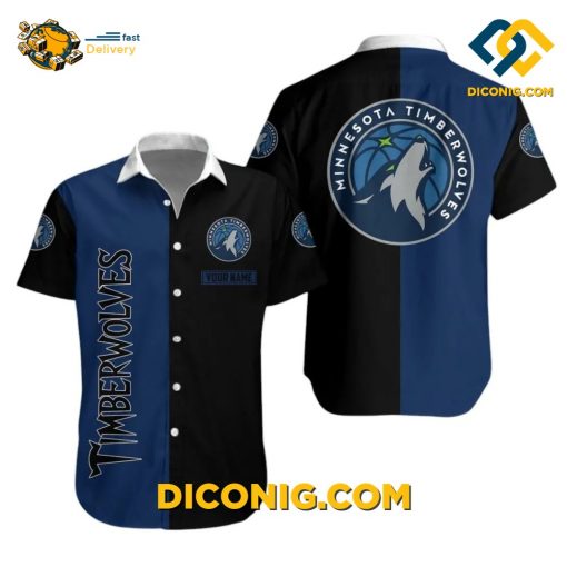 NBA Minnesota Timberwolves Hawaiian Shirt Custom Split Design