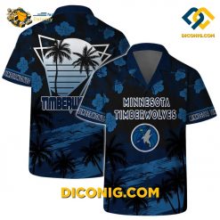 NBA Minnesota Timberwolves Hawaiian Shirt Custom Sunset Horizon