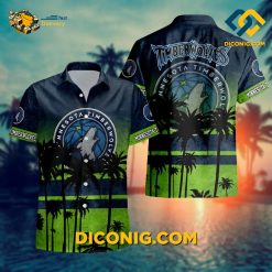 NBA Minnesota Timberwolves Hawaiian Shirt Custom Sunset Vibes