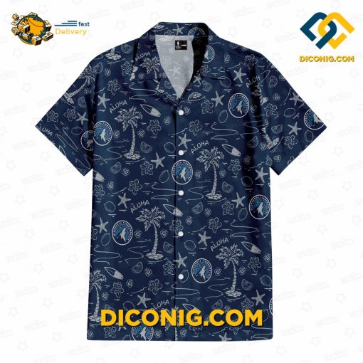 NBA Minnesota Timberwolves Hawaiian Shirt Custom Tropical Breeze
