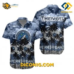 NBA Minnesota Timberwolves Hawaiian Shirt Custom Tropical Sky