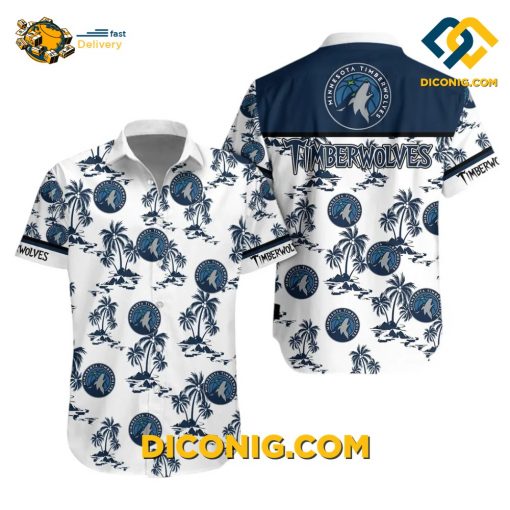 NBA Minnesota Timberwolves Hawaiian Shirt Custom Tropical Vibes