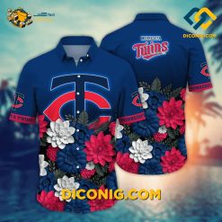 MLB Minnesota Twins Hawaiian Shirt Custom Bold Bloom