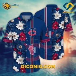MLB Minnesota Twins Hawaiian Shirt Custom Daisy Stripe