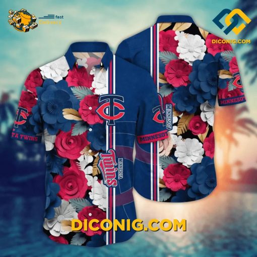 MLB Minnesota Twins Hawaiian Shirt Custom Floral Pride
