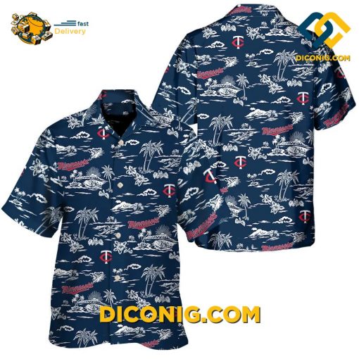 MLB Minnesota Twins Hawaiian Shirt Custom Island Sketch