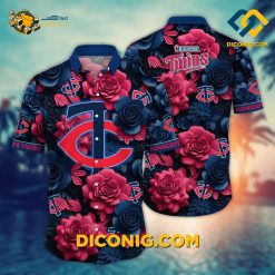 MLB Minnesota Twins Hawaiian Shirt Custom Midnight Bloom