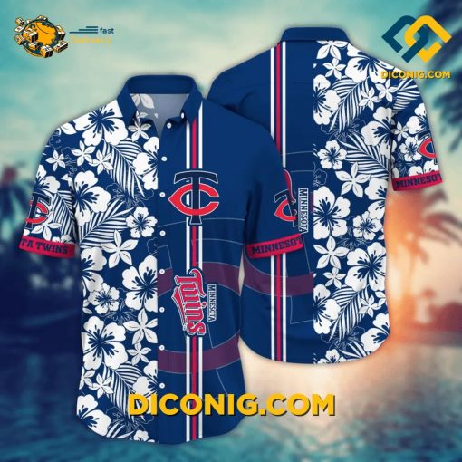 MLB Minnesota Twins Hawaiian Shirt Custom Tropical Blossom