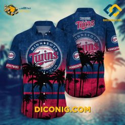 MLB Minnesota Twins Hawaiian Shirt Custom Tropical Sunset