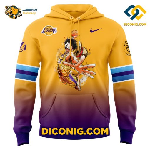 Monkey D. Luffy One Piece Are Joining The Lakers NBA Hoodie Set Custom
