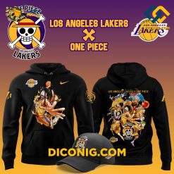 Monkey D. Luffy One Piece The Lakers NBA Black Hoodie Set Custom