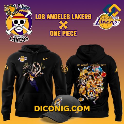 NBA Los Angeles Lakers Hoodie Set Custom Nico Robin One Piece