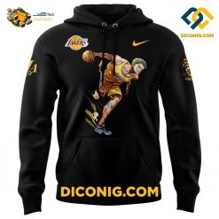 nba los angeles lakers hoodie set custom roronoa zoro one piece black