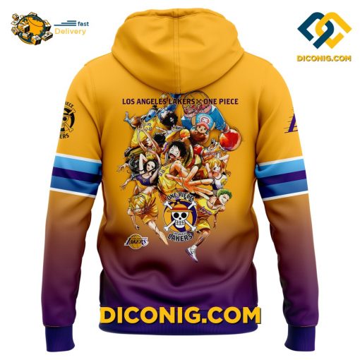 NBA Los Angeles Lakers Hoodie Set Custom Sanji One Piece