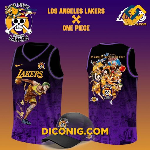 NBA Los Angeles Lakers Roronoa Zoro One Piece Basketball Jersey