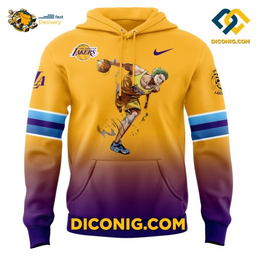 NBA Los Angeles Lakers Roronoa Zoro One Piece Hoodie Set Custom