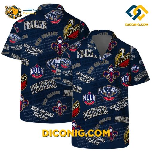 NBA New Orleans Pelicans Hawaiian Shirt Custom All-Over Print