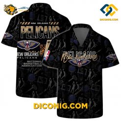 NBA New Orleans Pelicans Hawaiian Shirt Custom Court Style