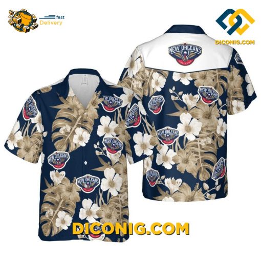 NBA New Orleans Pelicans Hawaiian Shirt Custom Tropical Floral