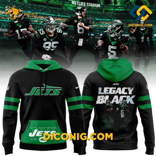 NFL New York Jets Legacy Black Hoodie Custom Shirt