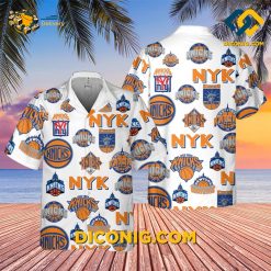 NBA New York Knicks Hawaiian Shirt Custom Court Side