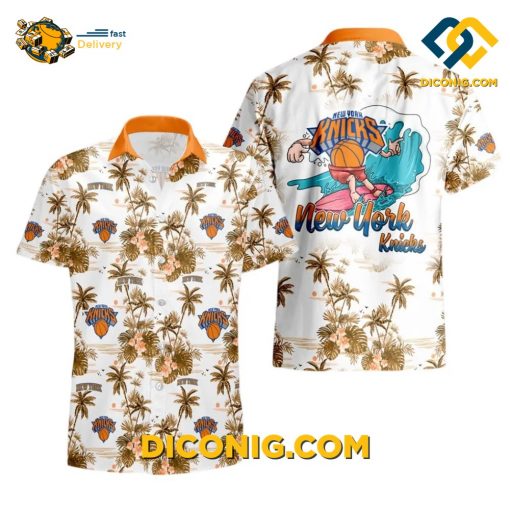 NBA New York Knicks Hawaiian Shirt Custom Island Surf
