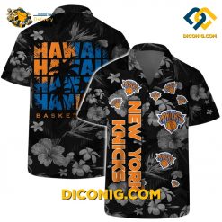 NBA New York Knicks Hawaiian Shirt Custom Street Hibiscus