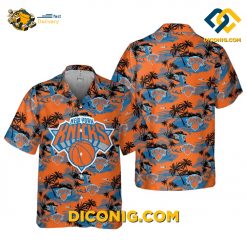 NBA New York Knicks Hawaiian Shirt Custom Sunset Shore